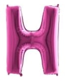 H harfi Pembe Fuya folyo harf balon 40 inch 100 cm