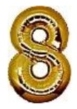 Sekiz Rakam Sar Altn Gold folyo rakam balon 40 inch 100 cm