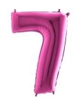Yedi Rakam Pembe Fuya folyo rakam balon 40 inch 100 cm